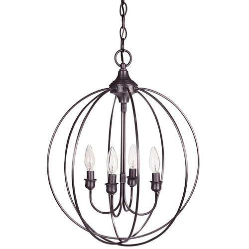Northeast Lantern - CH904-DB-LT4 - Four Light Hanging Lantern - Orb - Dark Brass