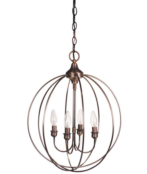 Northeast Lantern - CH904-DB-LT4 - Four Light Hanging Lantern - Orb - Dark Brass