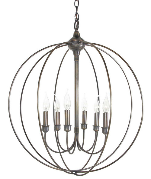 Northeast Lantern - CH906-DAB-LT6 - Six Light Hanging Lantern - Orb - Dark Antique Brass