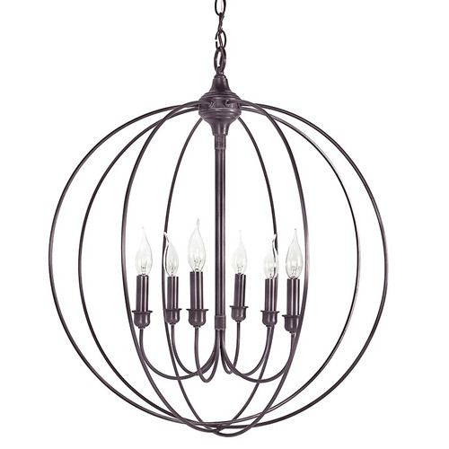 Northeast Lantern - CH906-DB-LT6 - Six Light Hanging Lantern - Orb - Dark Brass