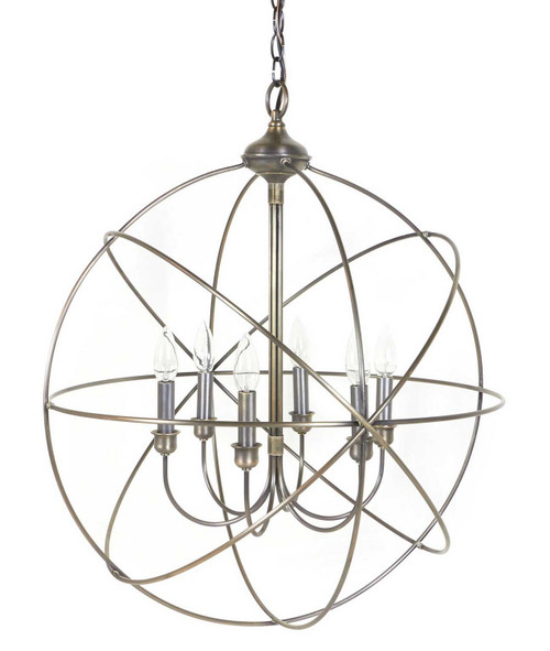 Northeast Lantern - CH908-DAB-LT6 - Six Light Hanging Lantern - Orb - Dark Antique Brass