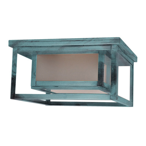 Northeast Lantern - SC1212-VG-MED2-FST-CLR - Two Light Flush Mount - Flush - Verdi Gris