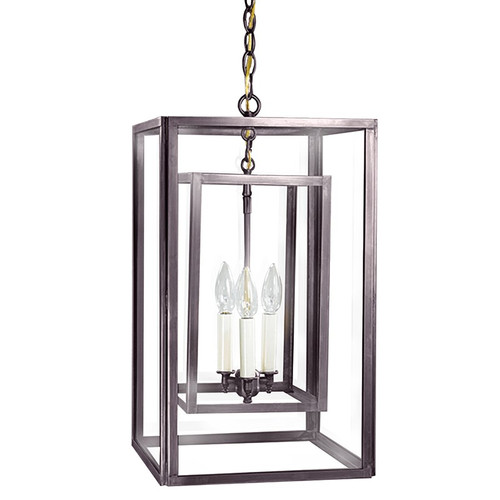 Northeast Lantern - SS1220-DB-LT3-CLR - Two Light Hanging Lantern - Foyer - Dark Brass