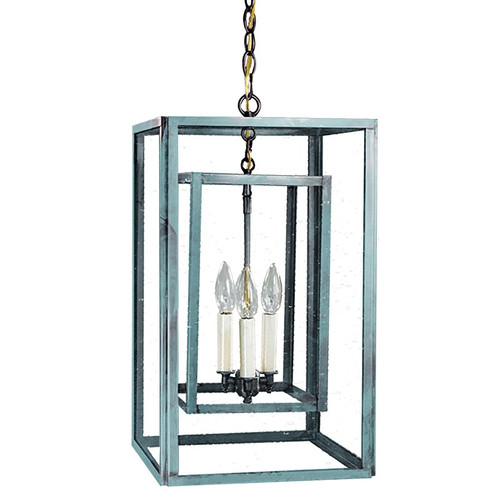 Northeast Lantern - SS1220-VG-LT3-CSG - Two Light Hanging Lantern - Foyer - Verdi Gris