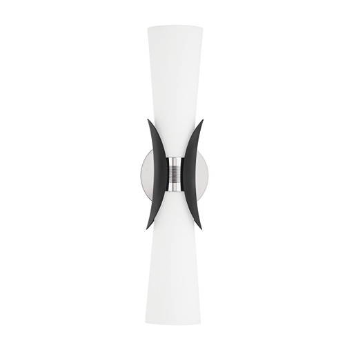 Troy Lighting - B2102-PN/SBK - Two Light Wall Sconce - Muncie - Polished Nickel