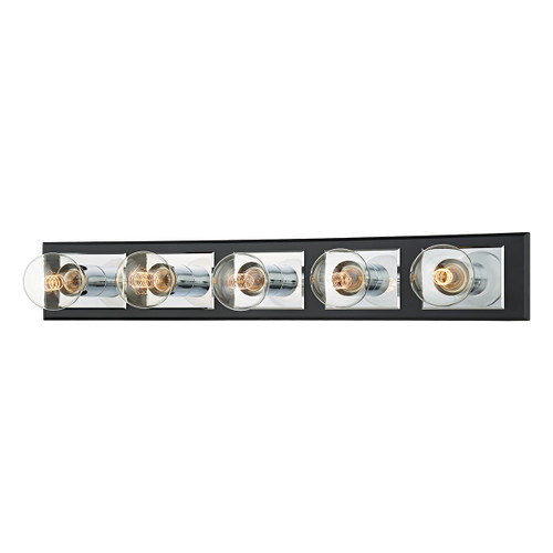 Troy Lighting - B3545-PC/SBK - Five Light Bath Bracket - Runyan - Polished Chrome/Soft Black