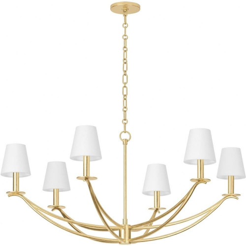 Troy Lighting - F1341-VGL - Six Light Chandelier - Bo - Vintage Gold Leaf