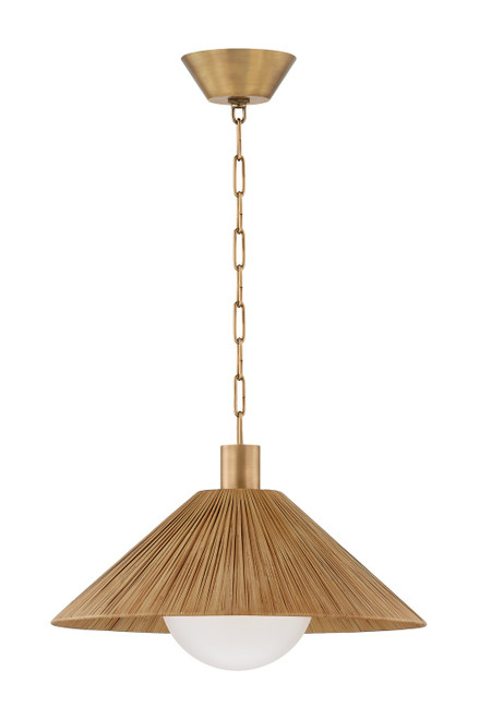 Troy Lighting - F1422-PBR - One Light Pendant - Woodside - Patina Brass