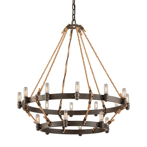 Troy Lighting - F3128-HBZ - 18 Light Chandelier - Pike Place - Heritage Bronze
