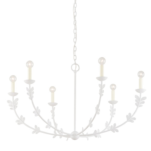 Troy Lighting - F4440-GSW - Six Light Chandelier - Florian - Gesso White