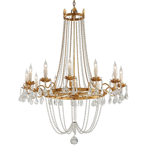 Troy Lighting - F5367-VGL - 12 Light Chandelier - Viola - Vintage Gold Leaf