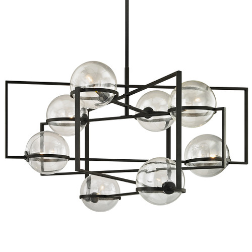 Troy Lighting - F6228-TBK - Eight Light Chandelier - Elliot - Texture Black