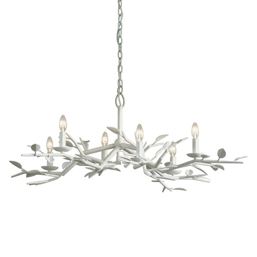 Troy Lighting - F7626-GSW - Six Light Chandelier - Aubrey - Gesso White