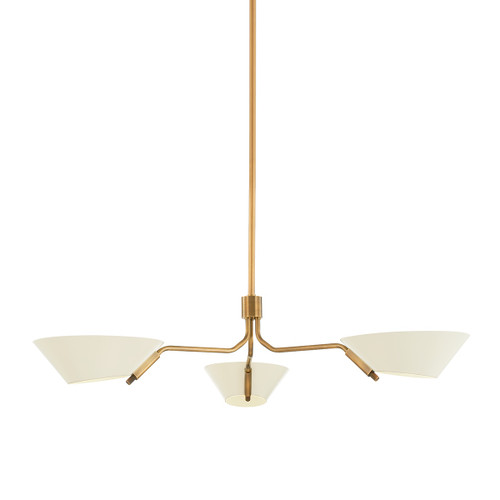 Troy Lighting - F8143-PBR/SSD - Three Light Chandelier - Sacramento - Patina Brass