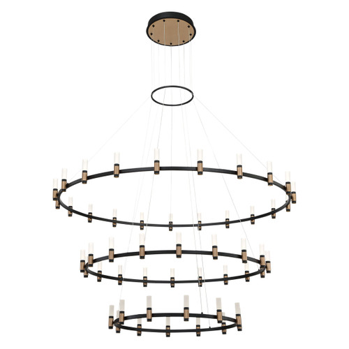 Eurofase - 37046-019 - ALBANY-CHD-51LT-60IN-BRBM-WH - ALBANY - Brass-Black