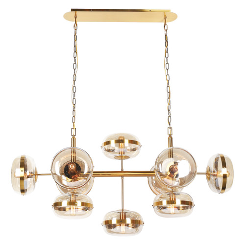 Eurofase - 37089-016 - NOTTINGHAM-CHD-10LT-54IN-BR-AM - NOTTINGHAM - Brass