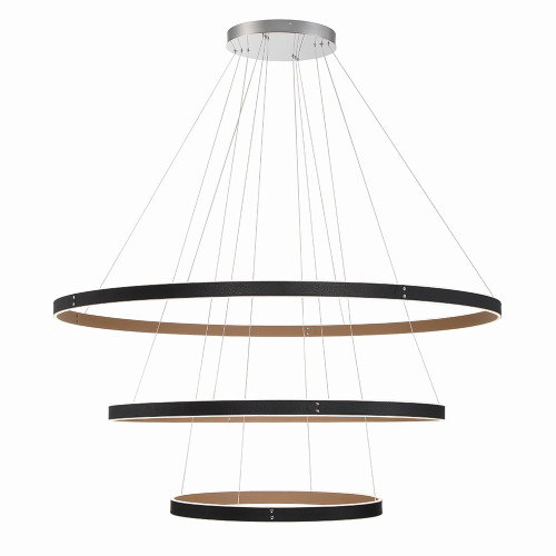Eurofase - 43900-015 - VERDURA-CHD-3LT-60IN-BK-WH - VERDURA - Black