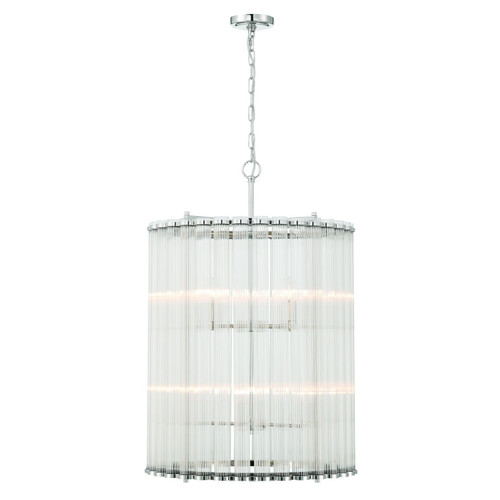 Eurofase - 47238-022 - GLASBURY-CHD-8LT-27IN-PN-RB - GLASBURY - Polished Nickel