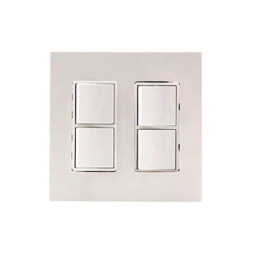 Eurofase - EFDWPW - Dual Duplex Stack Switch - On/Off Switch - White
