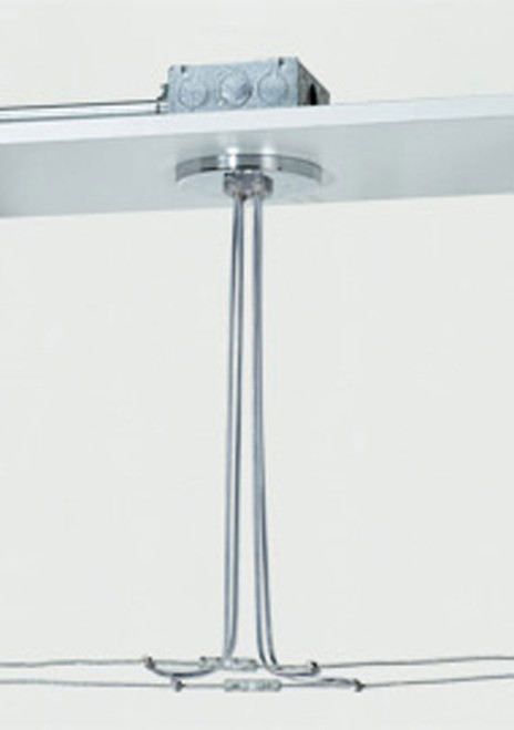 Visual Comfort Architectural - 700KP4C424S - Kable Lite 4 Round Power Feed Canopy Dual-Feed - Satin Nickel