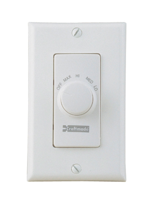Craftmade - CM-RTF-W - 4 Speed Fan Control w/Decorative Plate - 4 SpeedFan/2 Light Control - White
