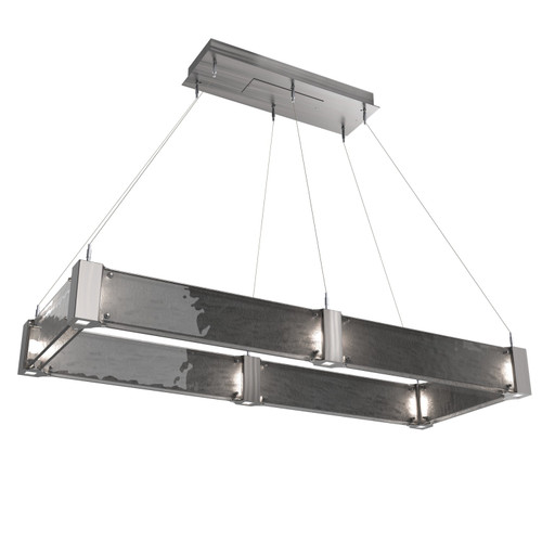 manufacturer_finish:Satin Nickel|manufacturer_glass:Parallel Smoke Granite Blown Glass|light_output:3060.00lm|color_temperature:3000K|cri:93|voltage:120.00V