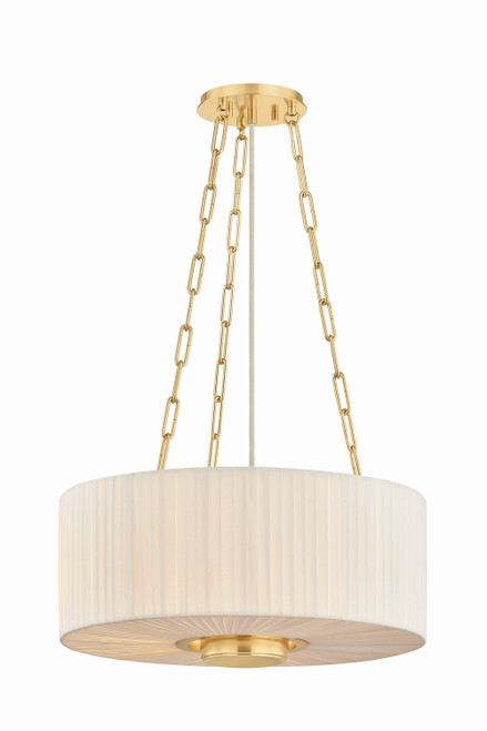 Hudson Valley - 2703-AGB - Three Light Pendant - Camby - Aged Brass