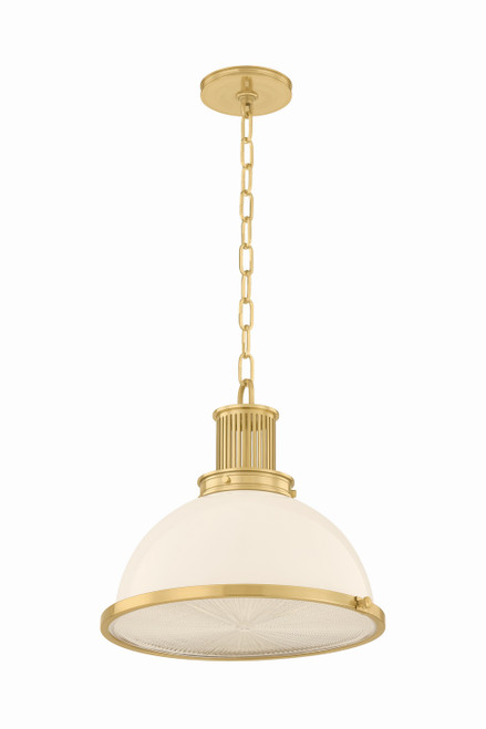 Hudson Valley - 9315-AGB - One Light Pendant - Pinesbridge - Aged Brass