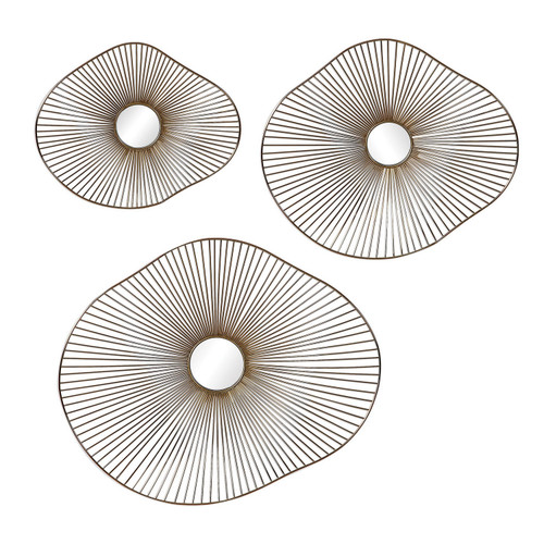 Uttermost - 04182 - Wall Art Set/3 - Avarie - Plated Gold