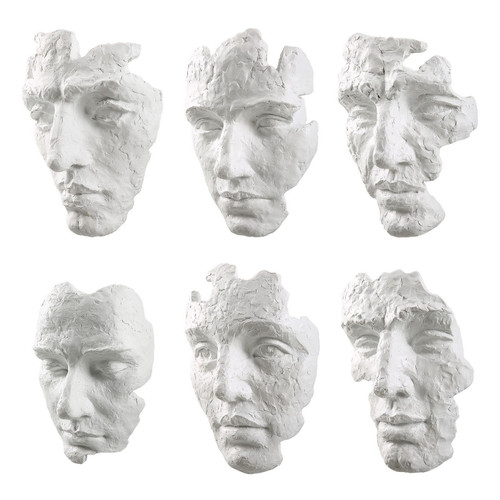 Uttermost - 04358 - Wall Decor Set/6 - Self-Portrait - Matte White