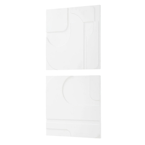 Uttermost - 04373 - Wall Decor S/2 - Contours - Solid White