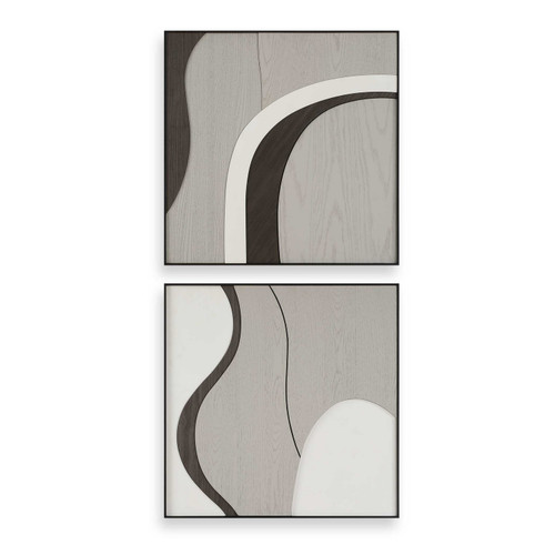 Uttermost - 04387 - Wall Art - Joel - Walnut Grey And White