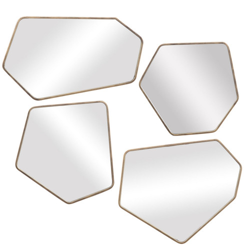 Uttermost - 09616 - Mirror Set Of 4 - Linneah - Aged Gold