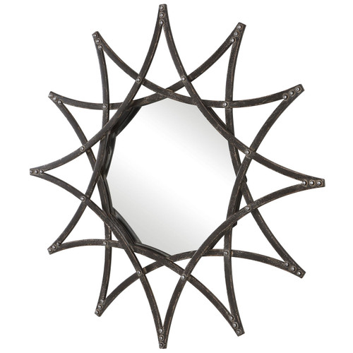 Uttermost - 09766 - Mirror - Solaris - Aged Crackled Charcoal