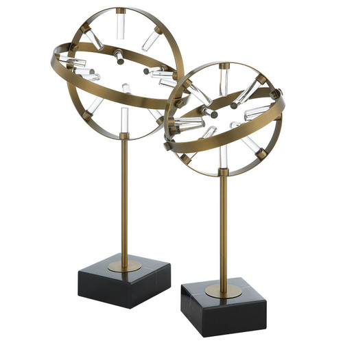 Uttermost - 18087 - Sculptures Set Of 2 - Realm - Black Marble