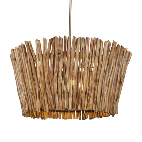 Uttermost - 21395 - Four Light Chandelier - Rhea - Antique Brass