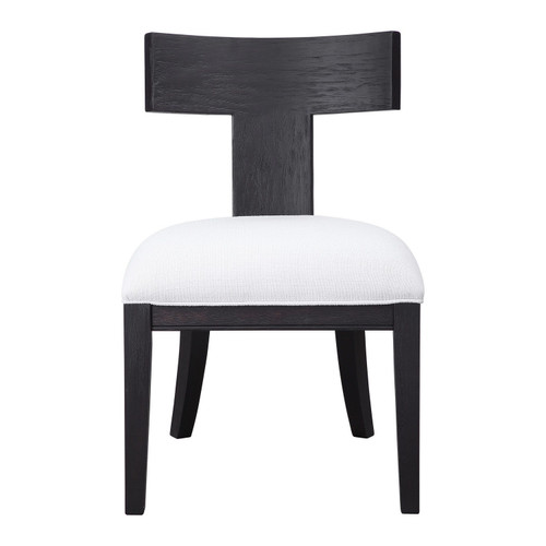 Uttermost - 23533 - Chair - Idris - Brushed And Rubbed In A Charcoal Black Stain