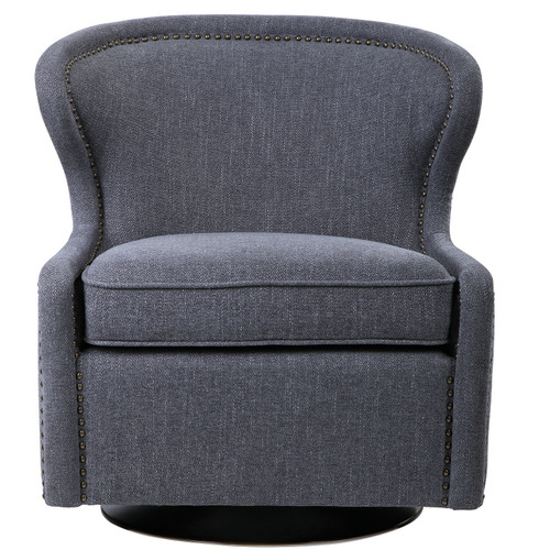 Uttermost - 23560 - Chair - Biscay - Dark Charcoal Gray