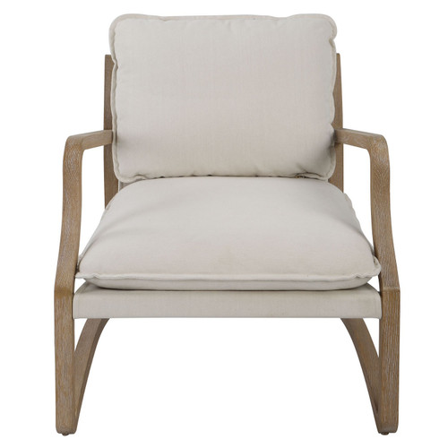 Uttermost - 23712 - Accent Chair - Melora - Solid Oak