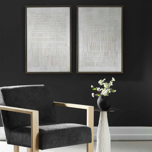 Uttermost - 32395 - Wall Art - Social Theory - Matte Gray Stained Solid Wood