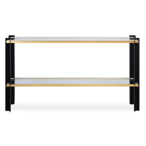 Uttermost - 50073 - Console Table - Cunene - Matte Black And Gold Leaf