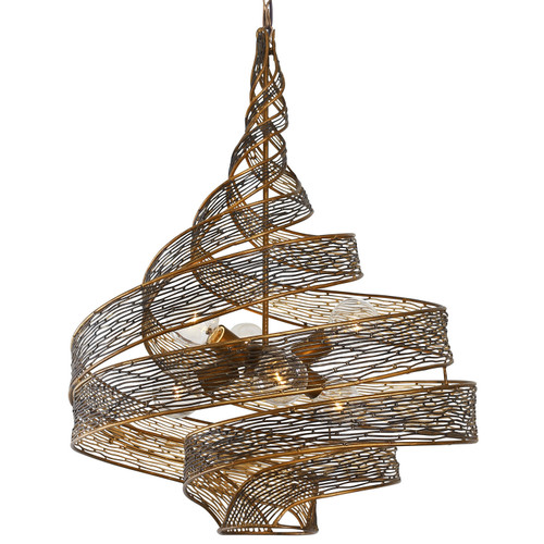 Varaluz - 240P06HO - Six Light Pendant - Flow - Hammered Ore