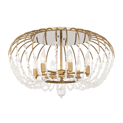 Varaluz - 343S06HG - Six Light Semi-Flush Mount - Voliere - Havana Gold