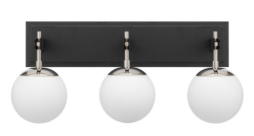 Varaluz - 352B03BLPN - Three Light Bath - Allie - Black/Polished Nickel