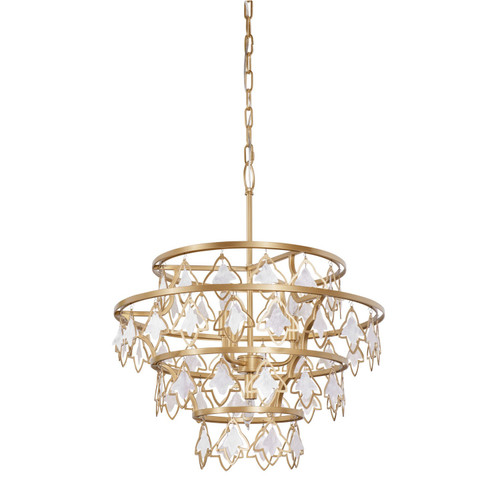 Varaluz - 386C04FG - Four Light Chandelier - Fleur - French Gold