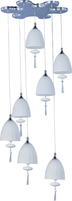 ET2 - E24356-11PC - Seven Light Pendant - Chute - Polished Chrome