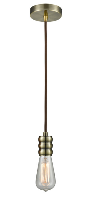Innovations - 100AB-10BR-5AB - One Light Mini Pendant - Gatsby - Antique Brass