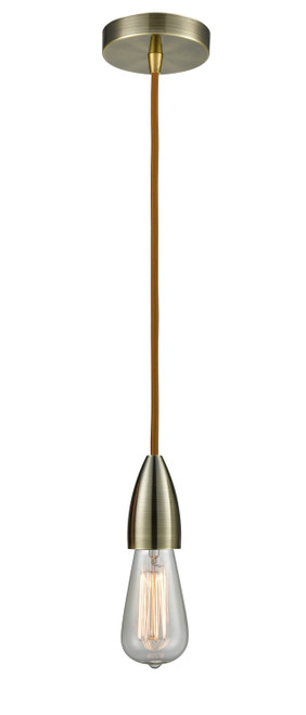 Innovations - 100AB-10CR-4AB - One Light Mini Pendant - Fairchild - Antique Brass