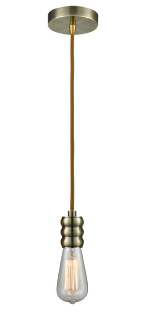 Innovations - 100AB-10CR-5AB - One Light Mini Pendant - Gatsby - Antique Brass