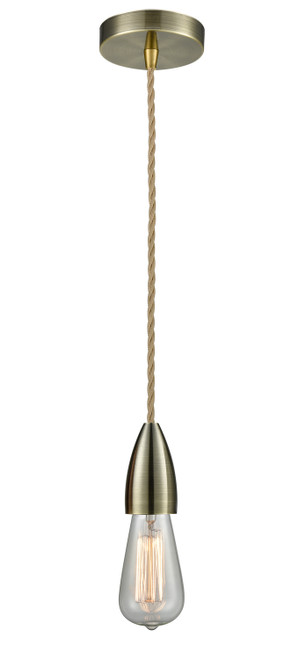 Innovations - 100AB-10RE-4AB - One Light Mini Pendant - Fairchild - Antique Brass